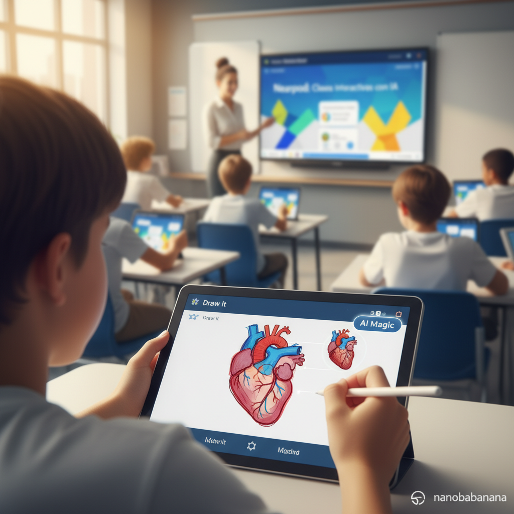 Interfaz de Nearpod para la creación de lecciones asistida por IA