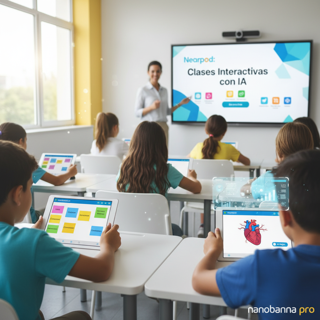 Panel de control de analíticas de Nearpod con datos de rendimiento estudiantil